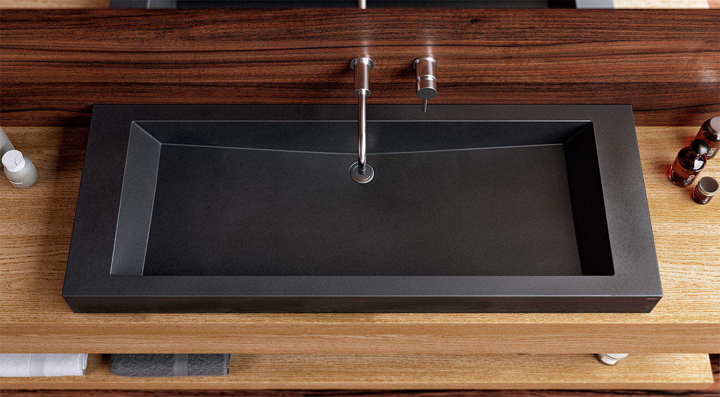 Wash basin，concrete，black，industrial design，product design，