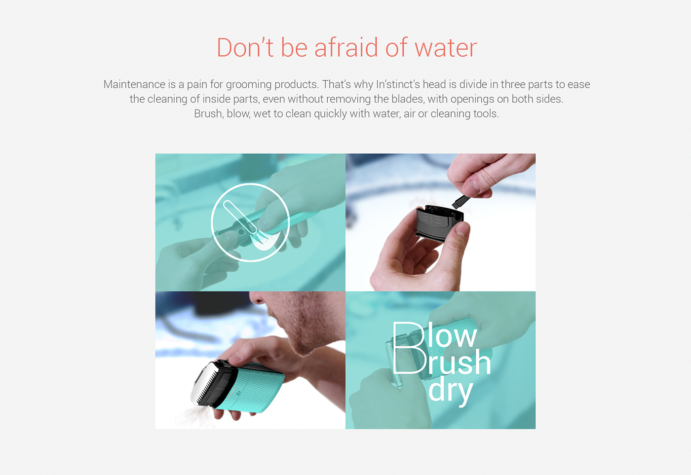 Electric shaver，Customizable，in'stinct，industrial design，product design，