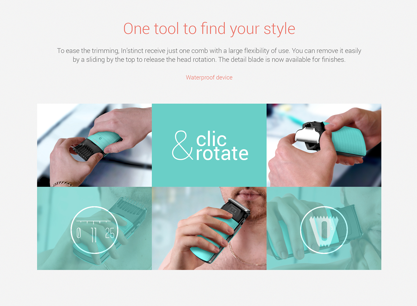 Electric shaver，Customizable，in'stinct，industrial design，product design，