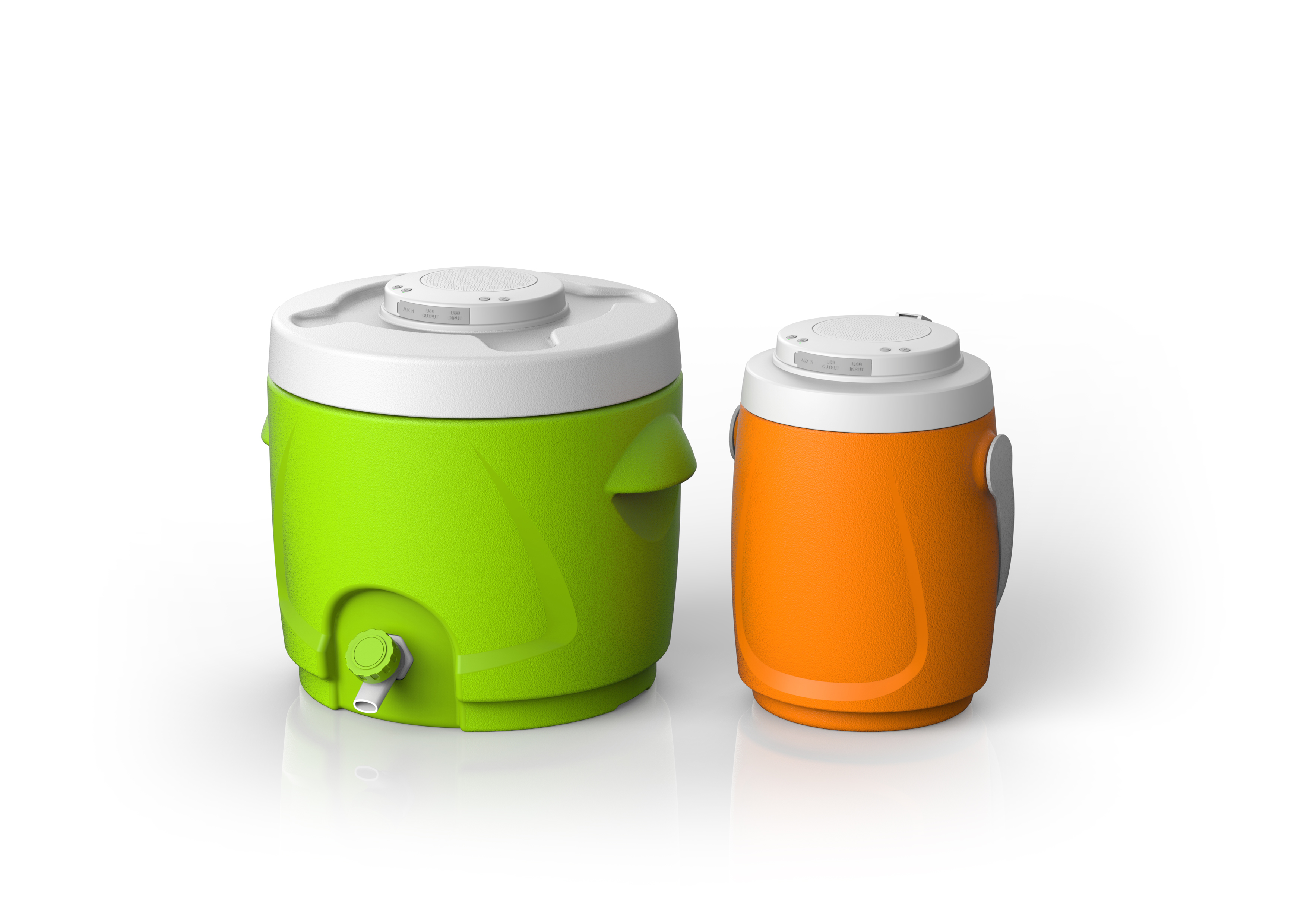 Mobile ice bucket, modular design, Bluetooth speaker，