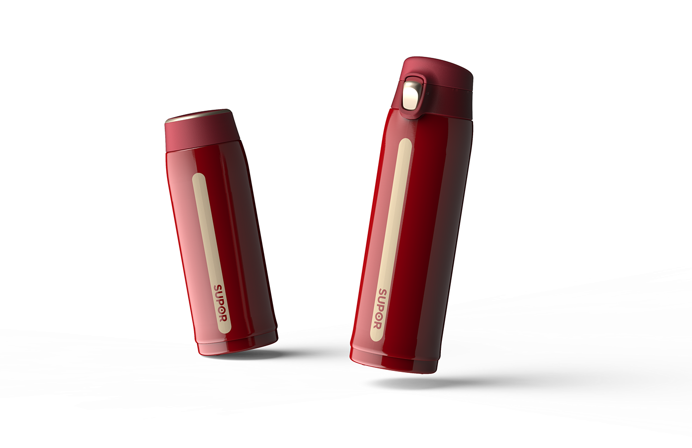 keyshot，Rhinoceros 5.0，Vacuum flask，stainless steel，JACKZETA DESIGN，Design，3D modeling，3d，