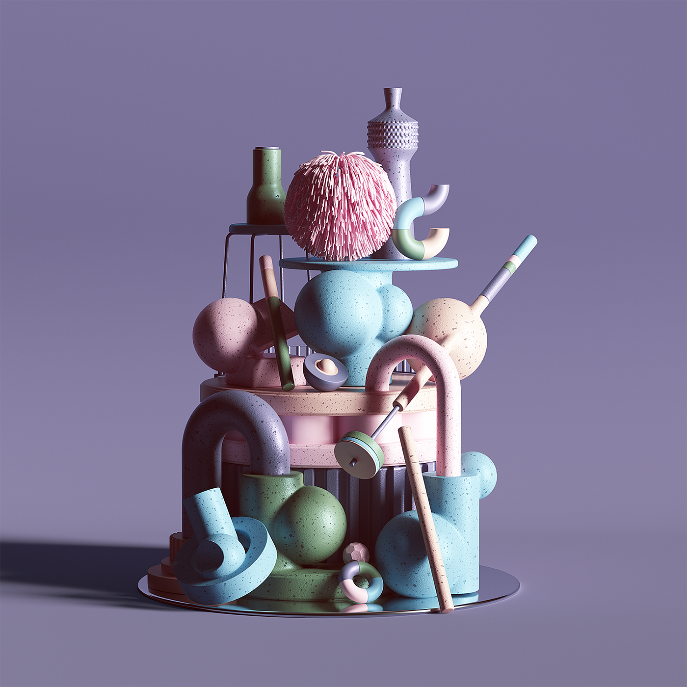 概念视觉，c4d，陈列设计，