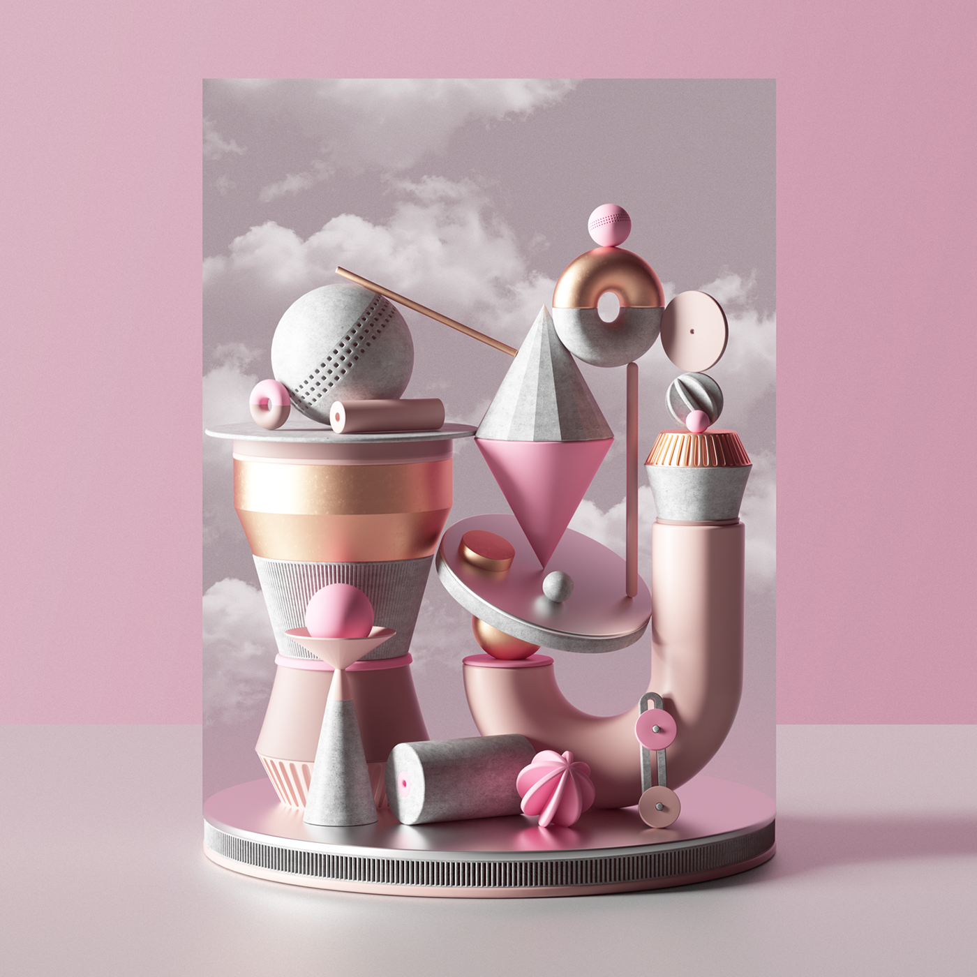 Conceptual vision，c4d，Display design，