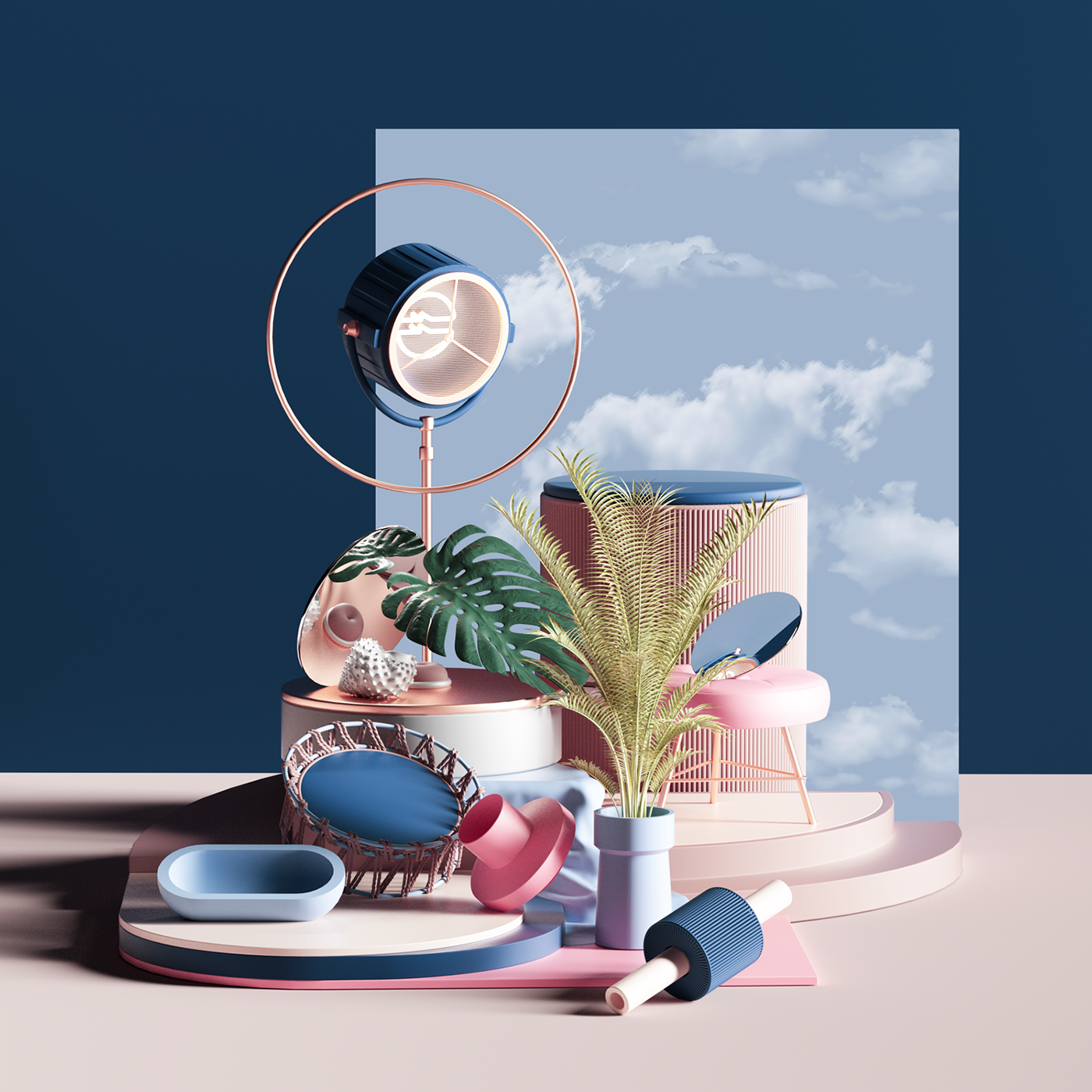 Conceptual vision，c4d，Display design，