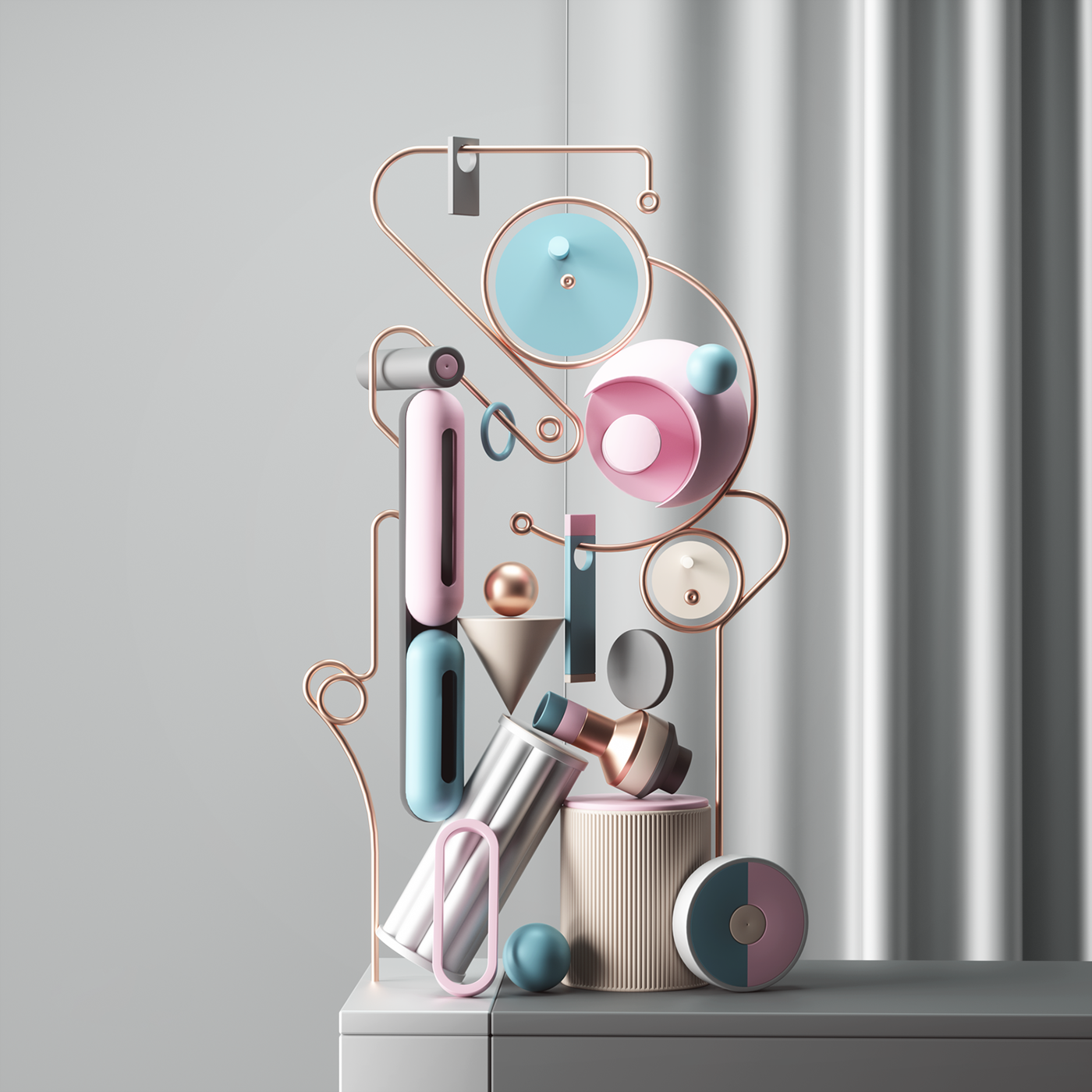 Conceptual vision，c4d，Display design，