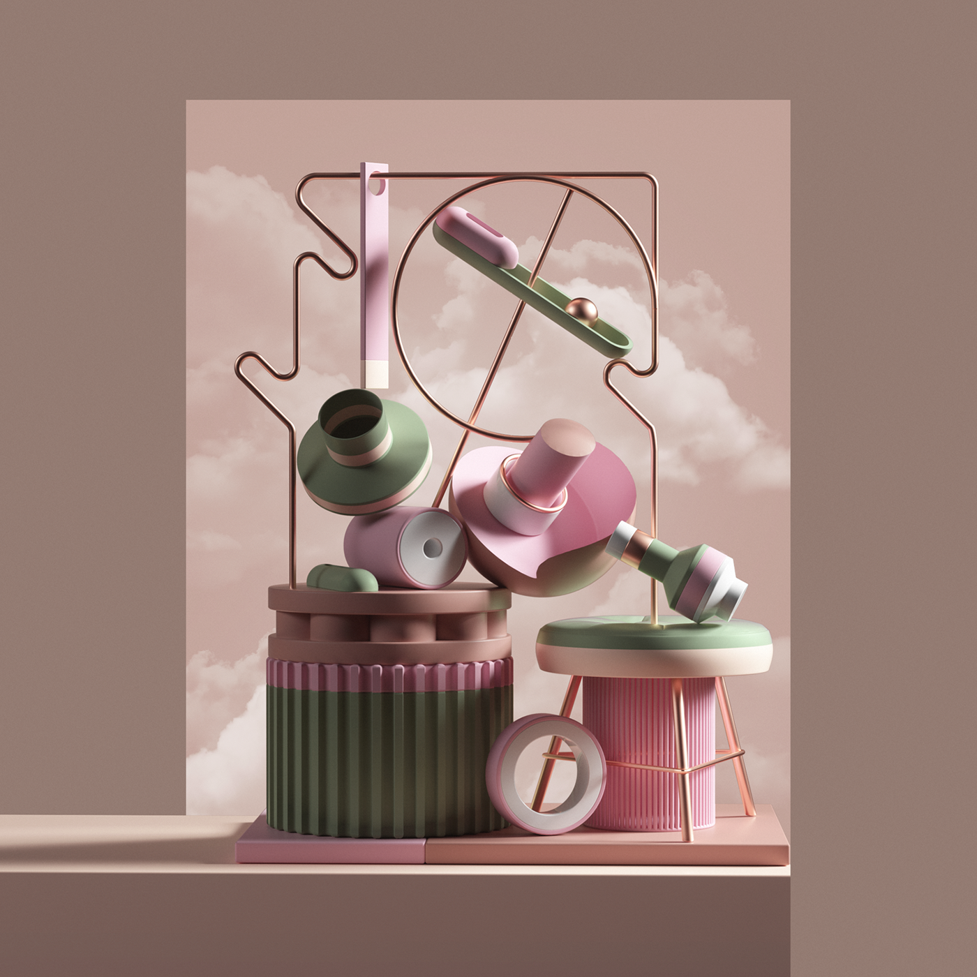 Conceptual vision，c4d，Display design，