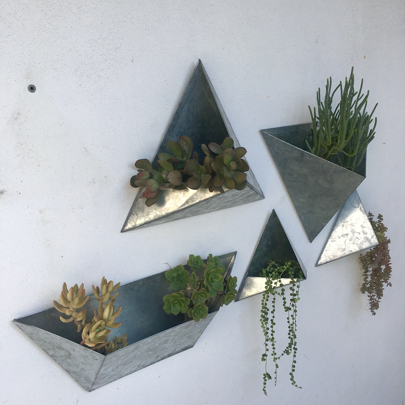 Flowerpot，Zinc plate，Galvanized sheet，Macetas，Hanging type，