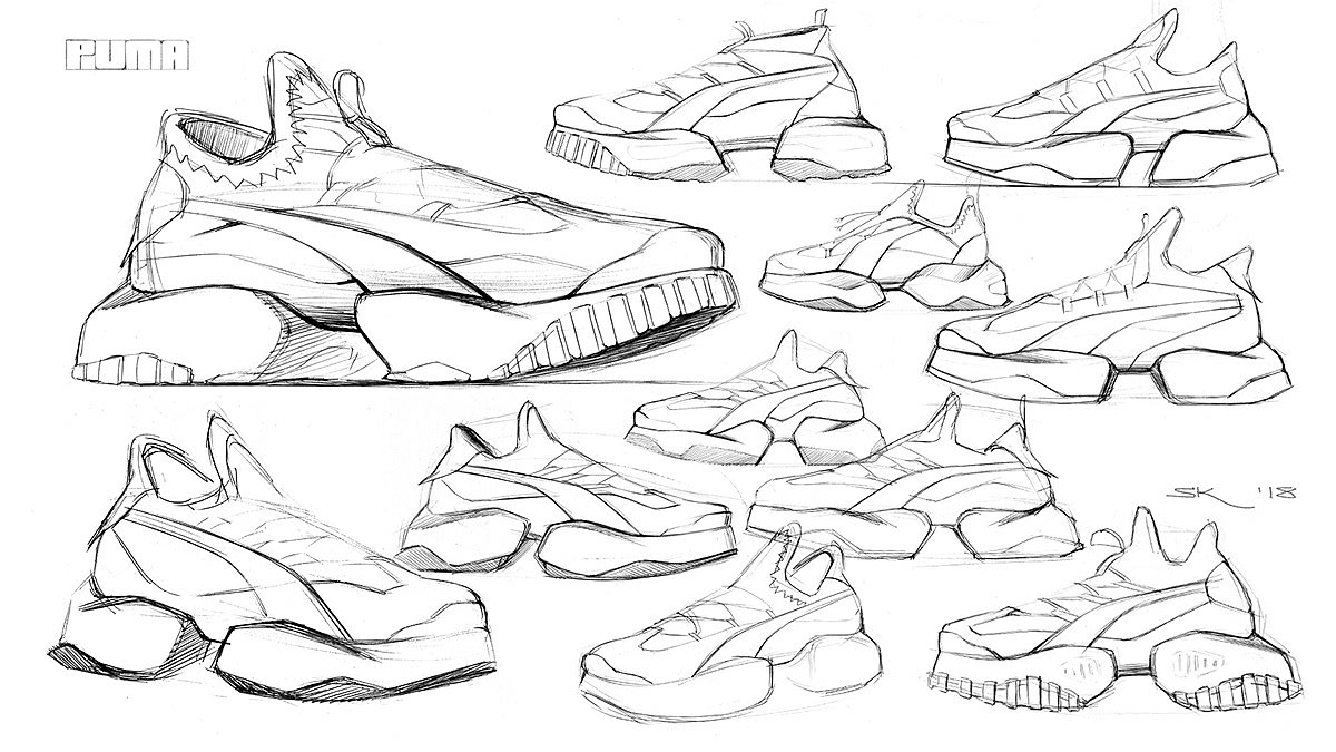 shoes，Hand drawn，product design，industrial design，