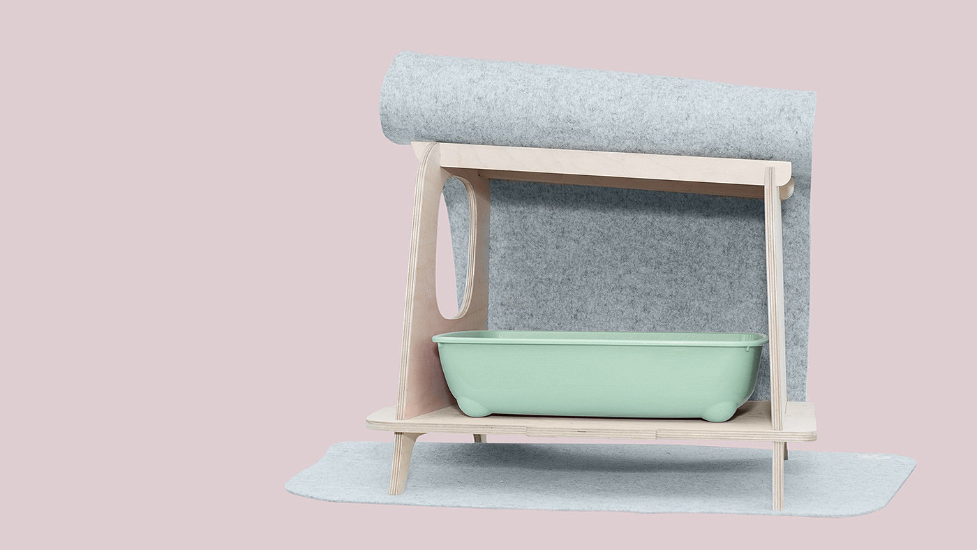 Wool felt，birch，Pet nest，WOOL LODGE，sketch，Pet Supplies & Pet，