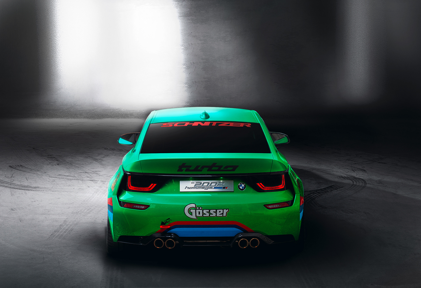 bmw，Little Frog，BMW，Turbo，green，illustration，