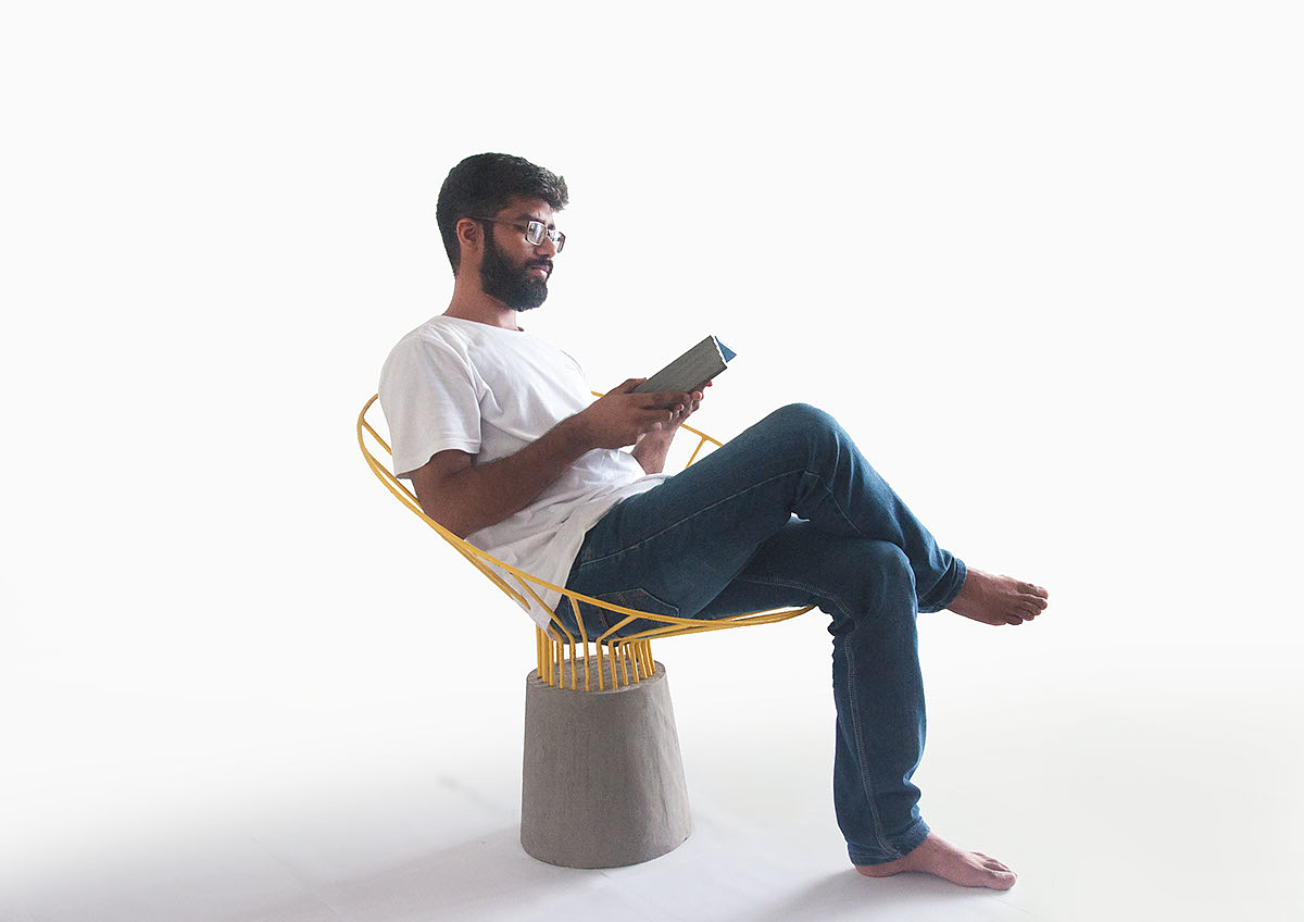 chair，bionics，esthetics，steel products，concrete，Ergonomics，industrial design，product design，