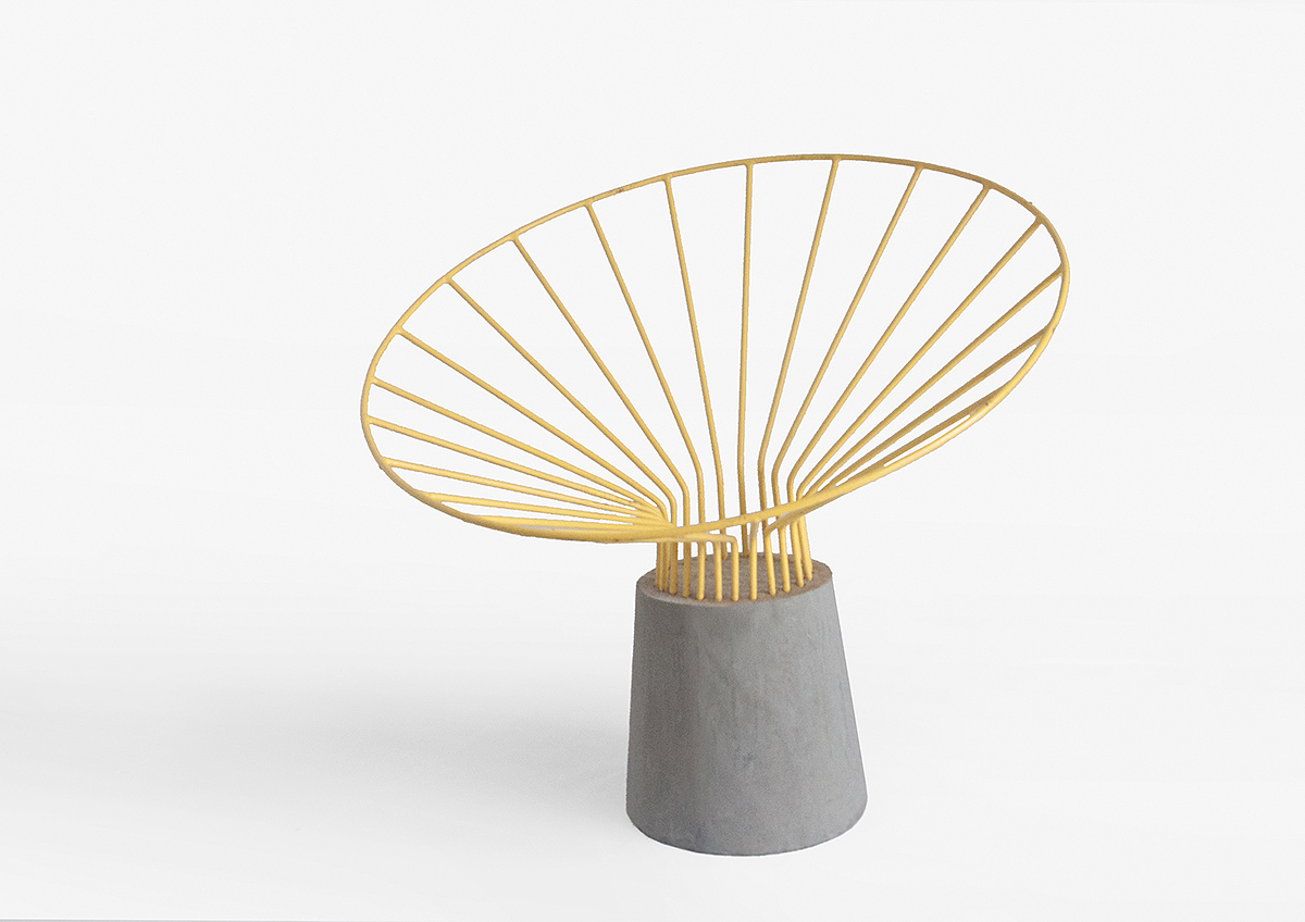 chair，bionics，esthetics，steel products，concrete，Ergonomics，industrial design，product design，