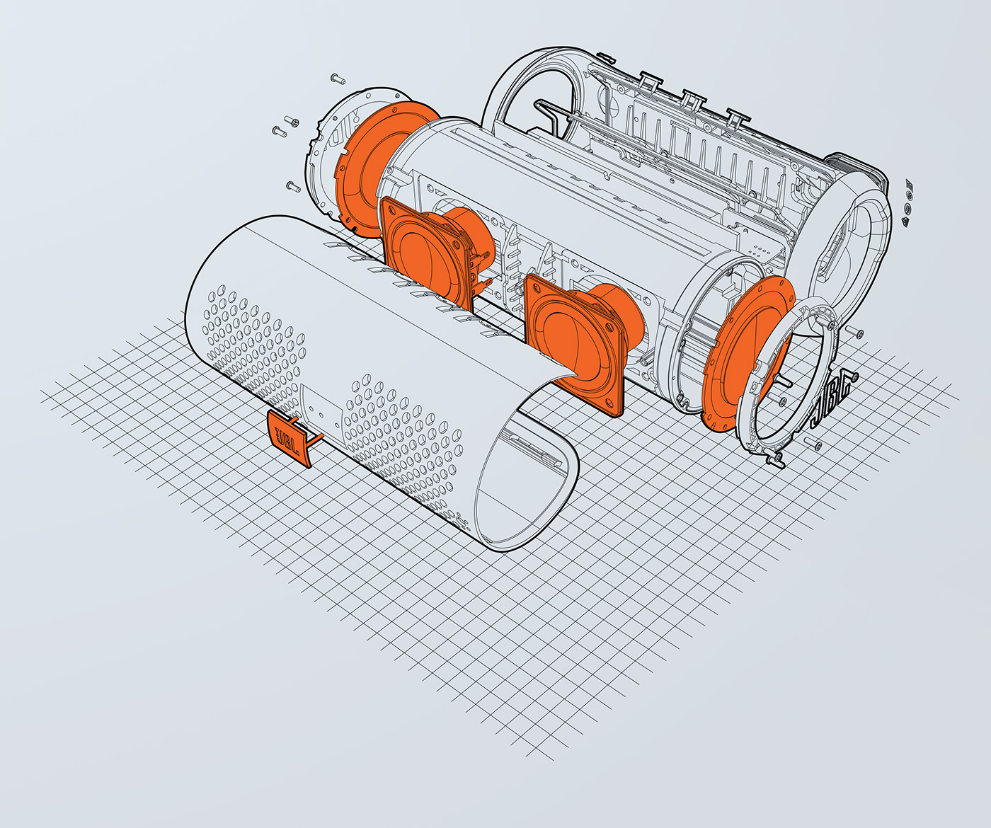 Digital art，product design，industrial design，jbl，Portable，sound，