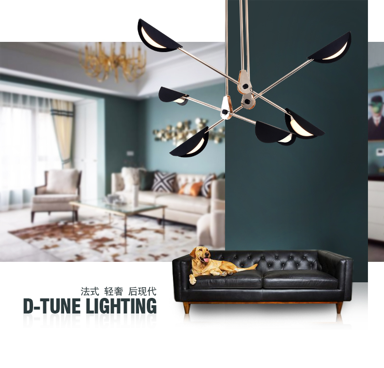 Light luxury，French，Postmodern，a chandelier，