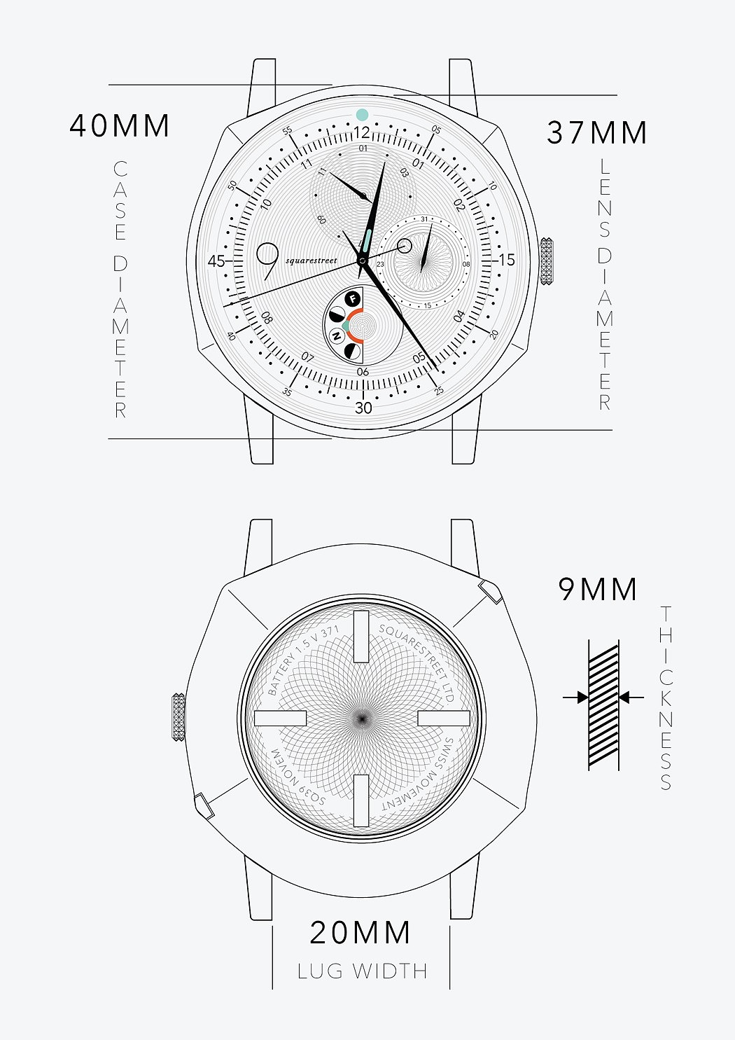 product design，industrial design，individualization，classic，waterproof，Wrist watch，surface，