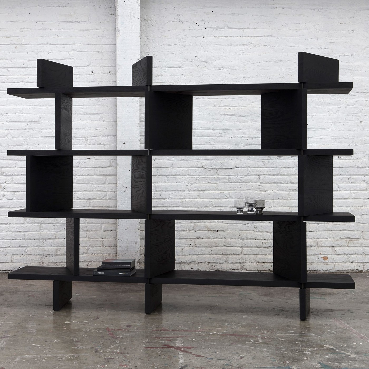 product design，industrial design，Red oak，black，table，chair，bookshelf，