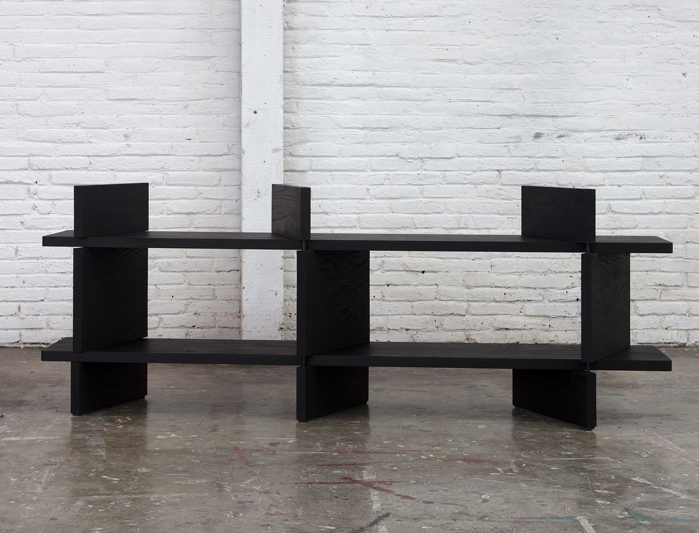 product design，industrial design，Red oak，black，table，chair，bookshelf，