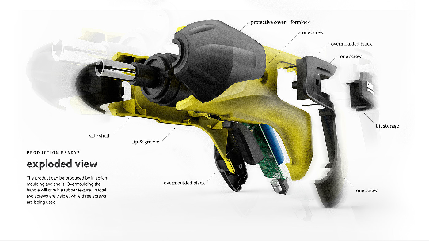 Product modeling，industrial design，Electric screwdriver，kärcher，