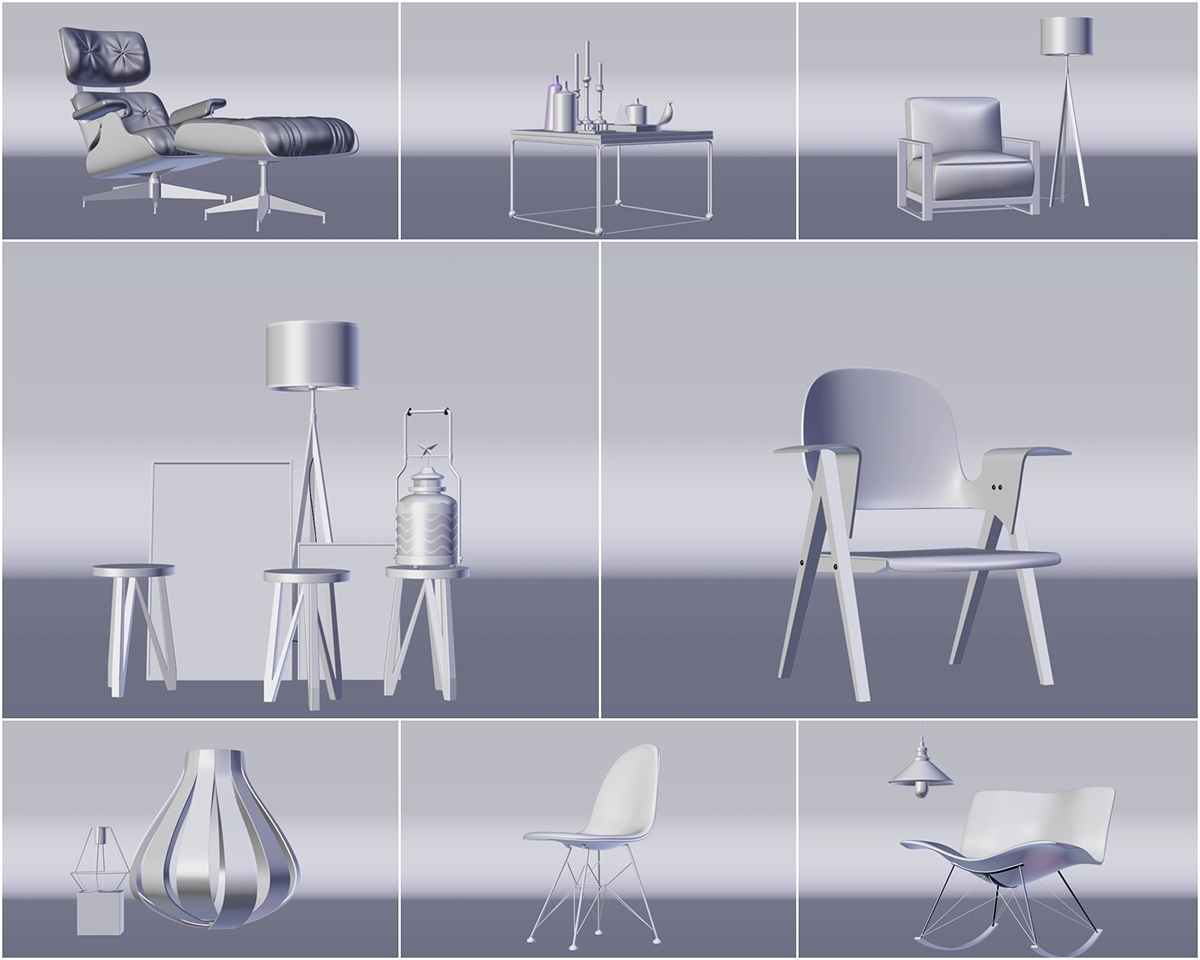 furniture，Home Furnishing，3d，modeling，Render，