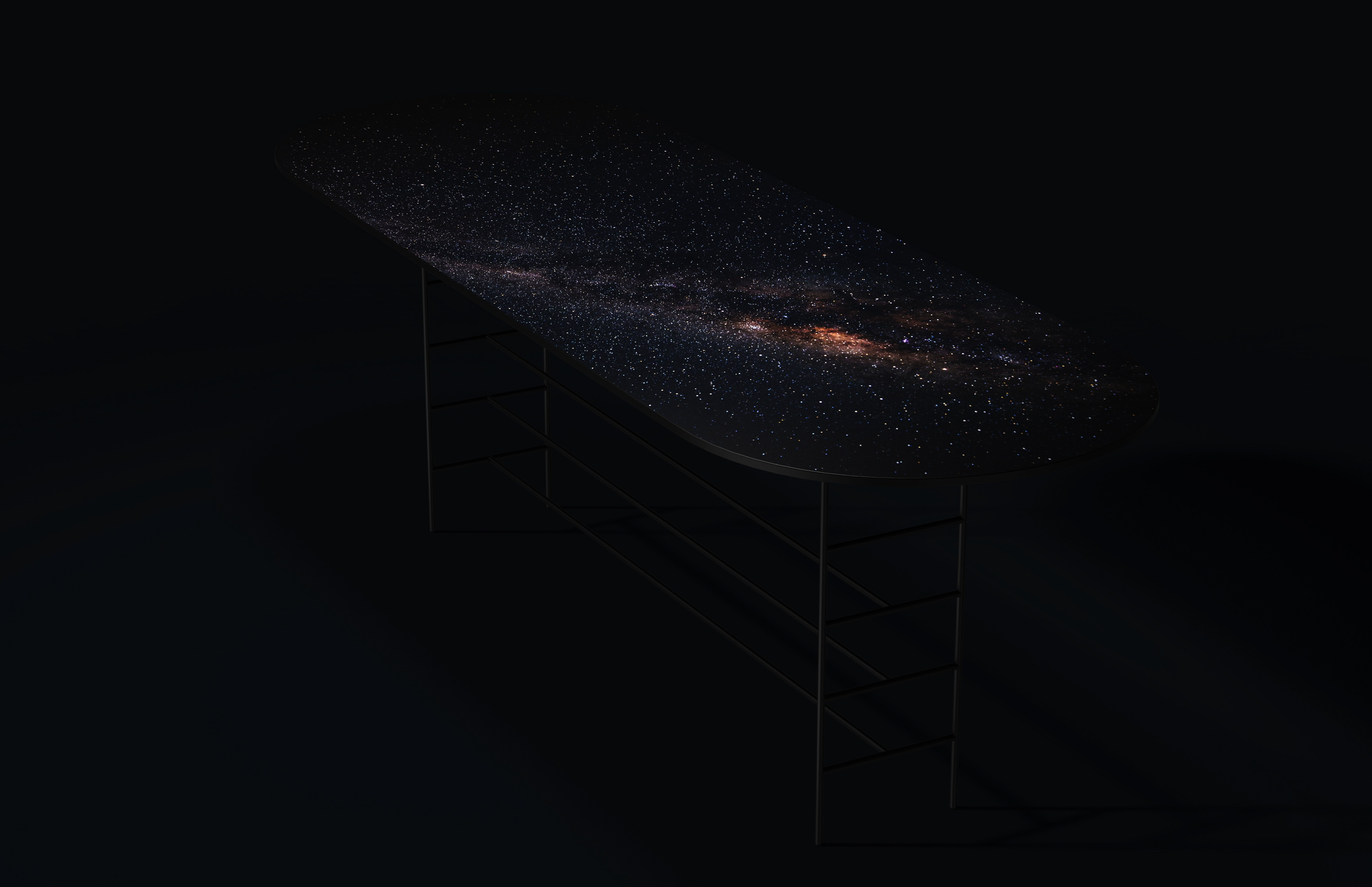 dark，space，Star River，universe，Minimalist，Long table，