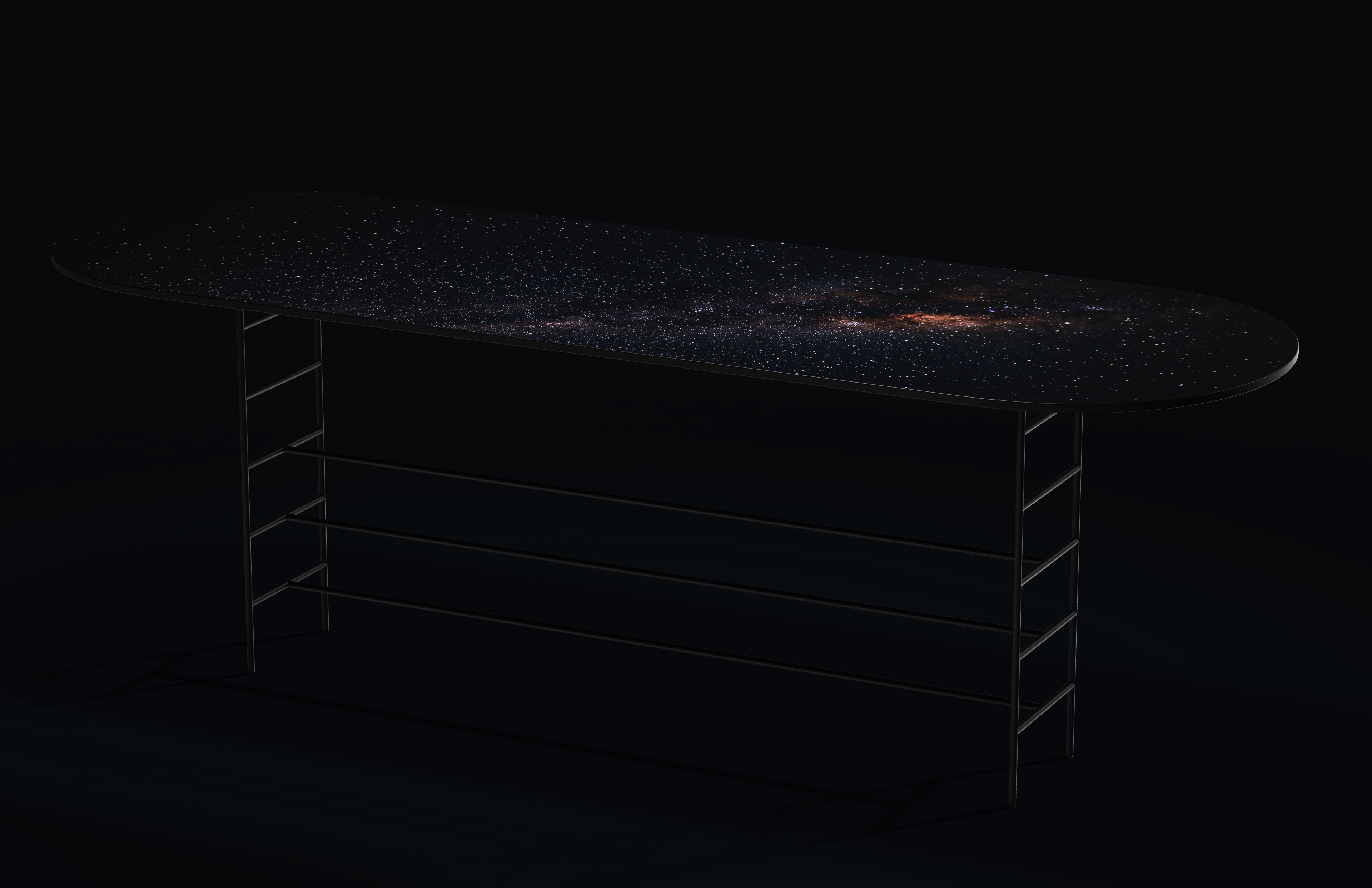 dark，space，Star River，universe，Minimalist，Long table，