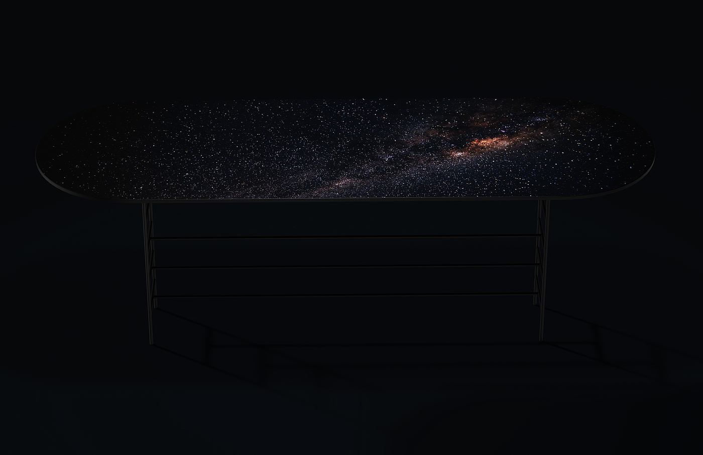 dark，space，Star River，universe，Minimalist，Long table，