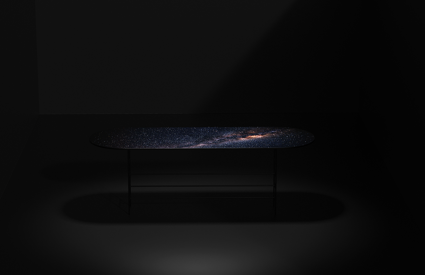 暗黑，空间，星河，宇宙，极简，长桌，