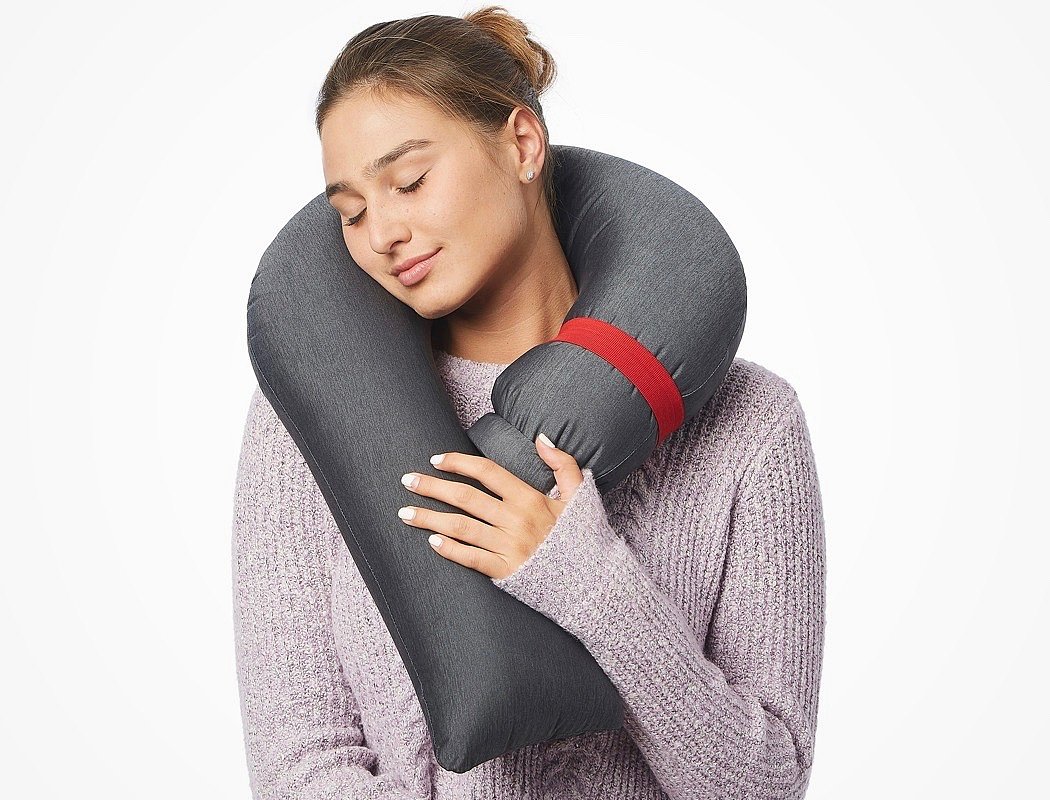 fold，travel，Candy Cane，pillow，Travel pillow，