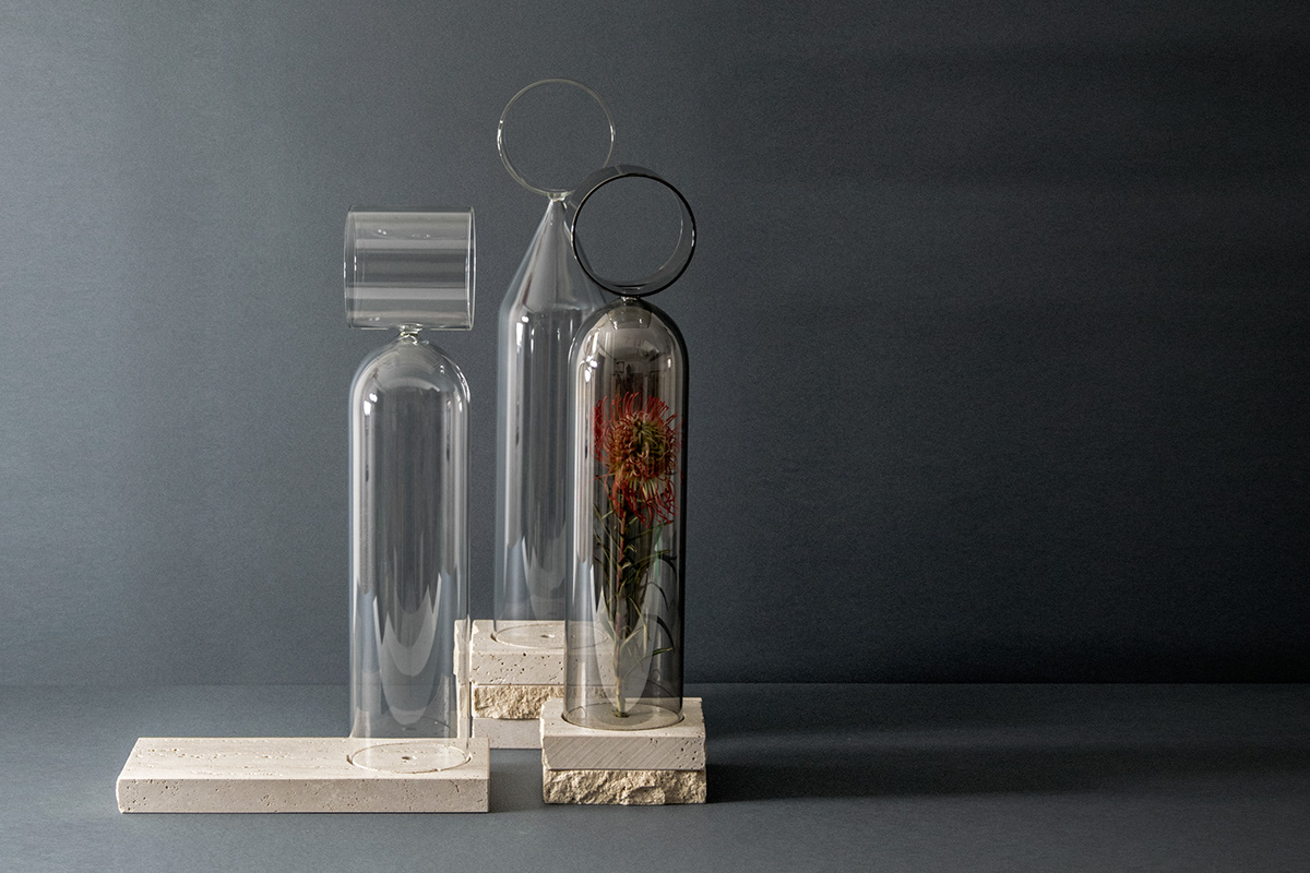 Glass，Bell jar，Borosilicate glass，Bell Jar，Muse，Davide Aquini，vase，Home Furnishing，