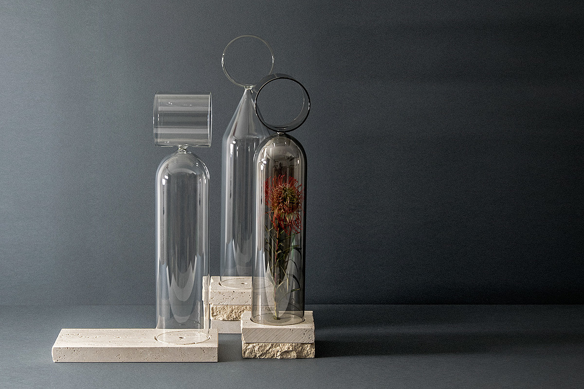 Glass，Bell jar，Borosilicate glass，Bell Jar，Muse，Davide Aquini，vase，Home Furnishing，