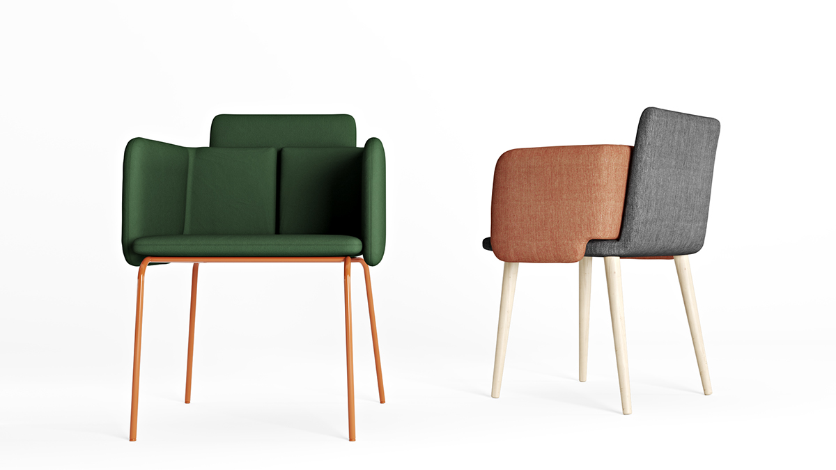 product design，furniture，sofa，Twin，