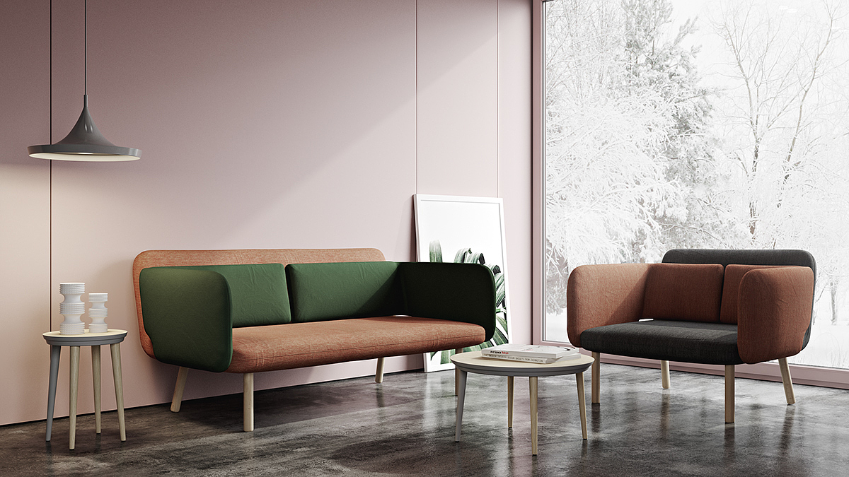 product design，furniture，sofa，Twin，