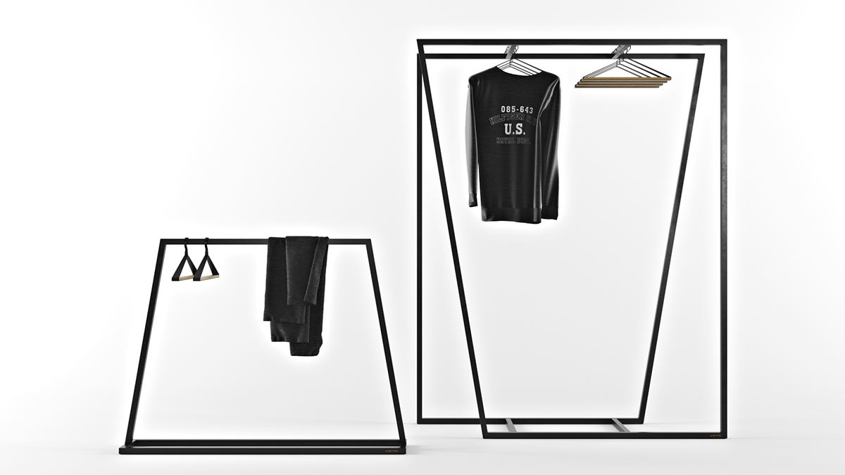 product design，furniture，coat hanger，Horizontal - hanger，