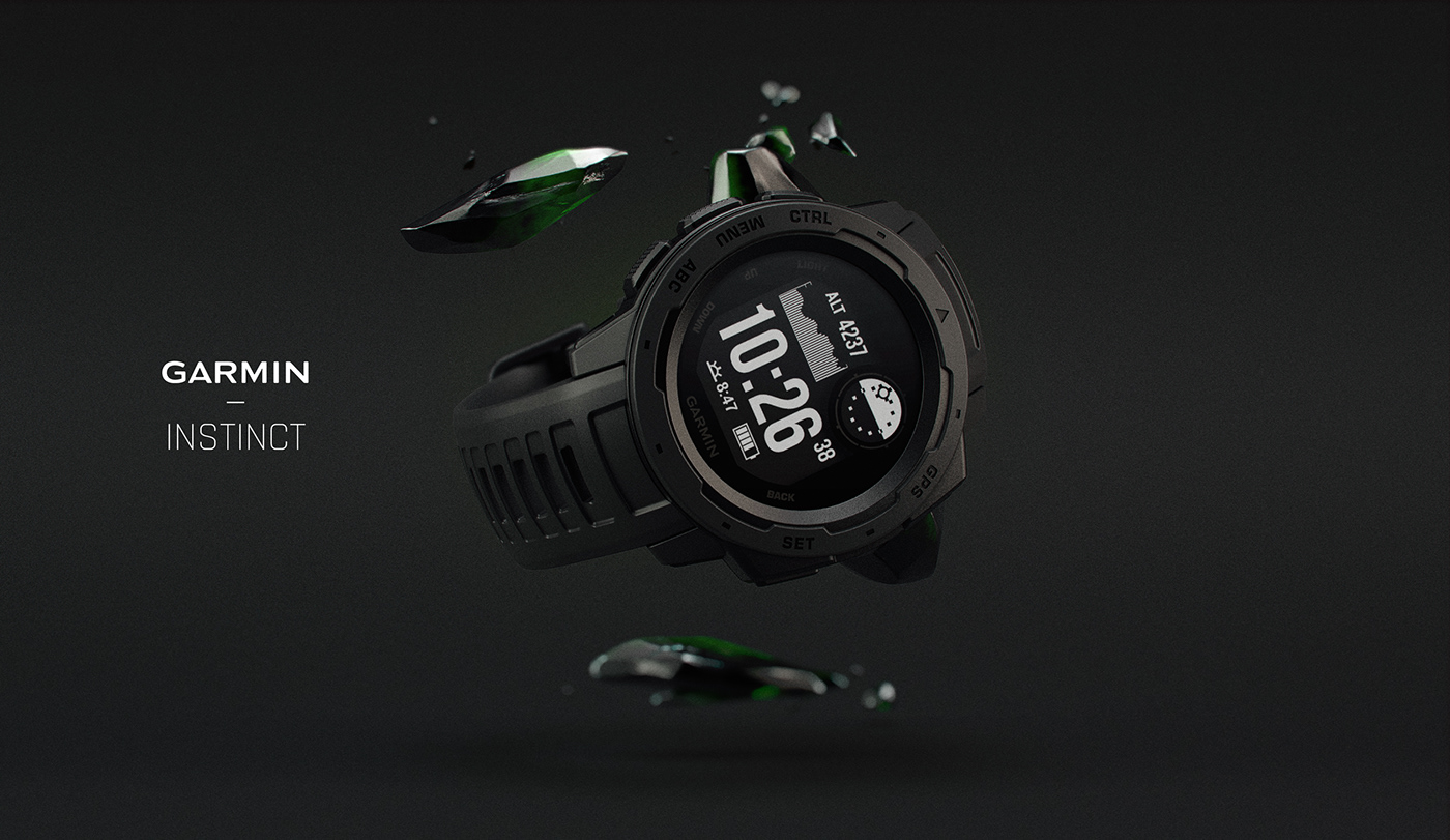 product design，industrial design，black，Sports Watch，Wrist watch，surface，garmin，