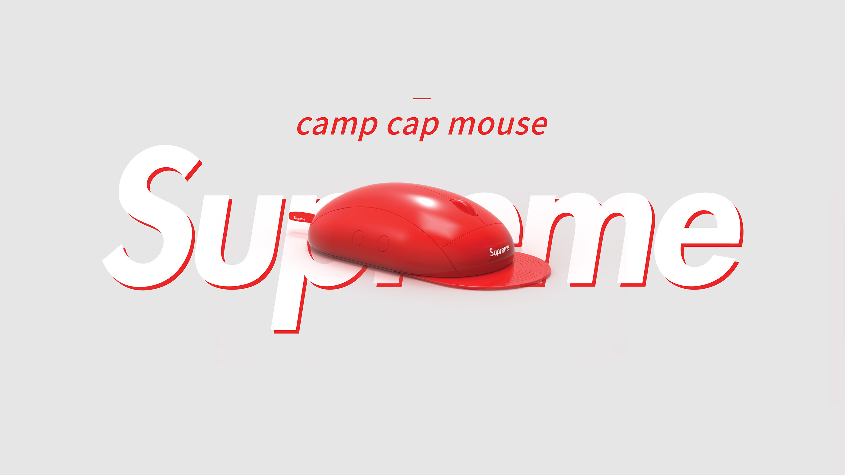 Hat，red，supreme，originality，mouse，