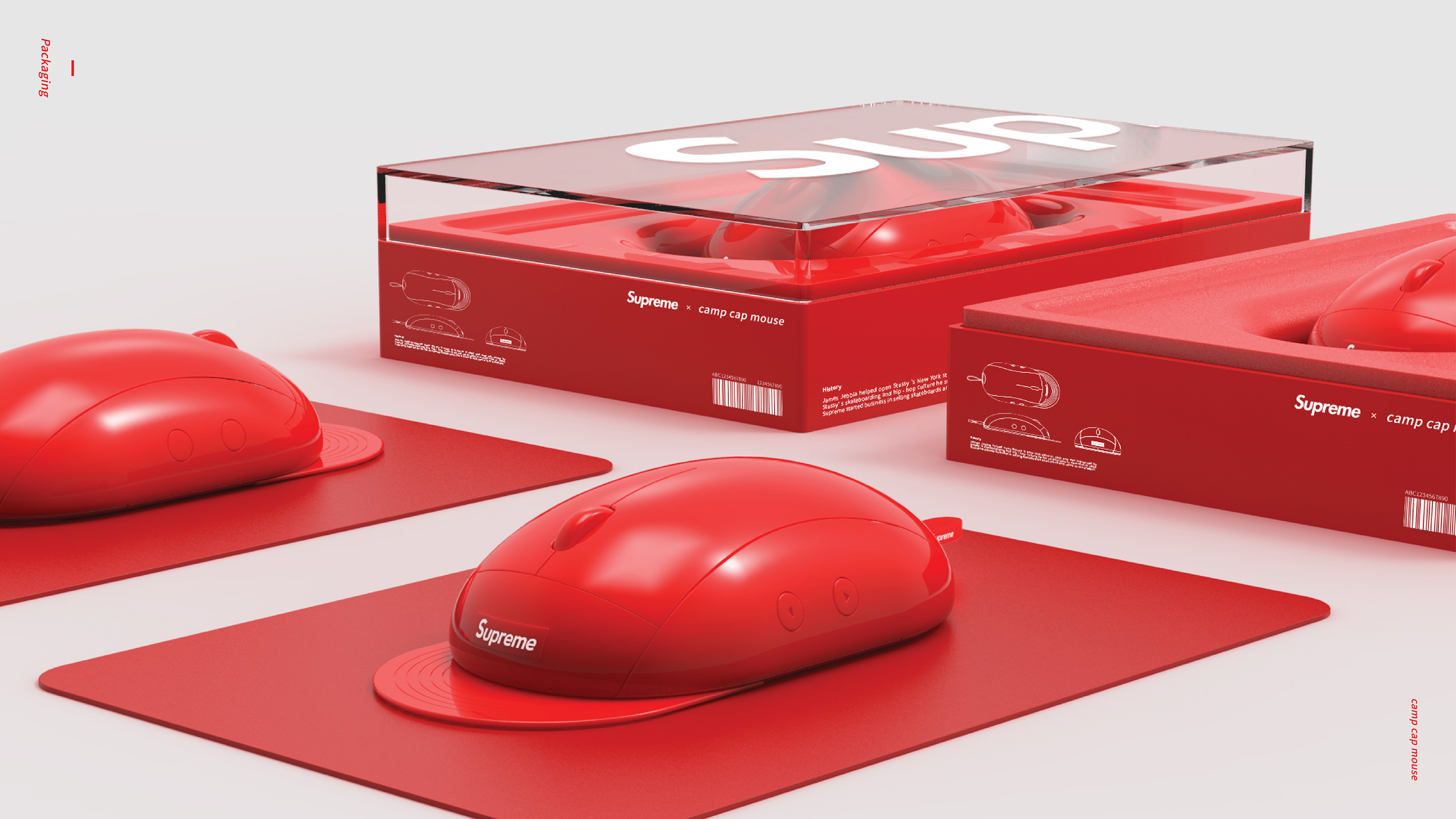 Hat，red，supreme，originality，mouse，