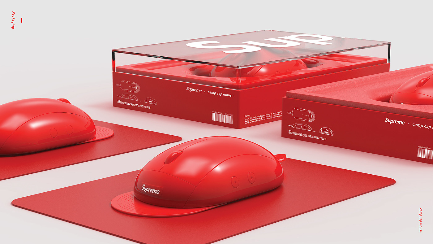Hat，red，supreme，originality，mouse，