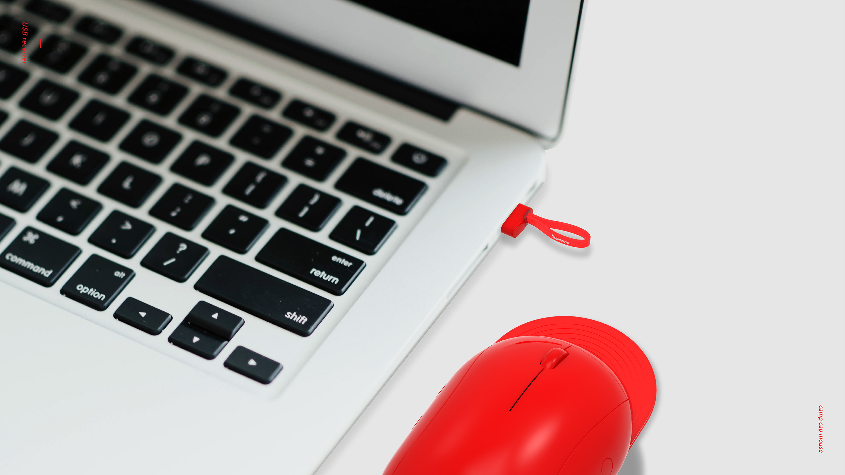 Hat，red，supreme，originality，mouse，