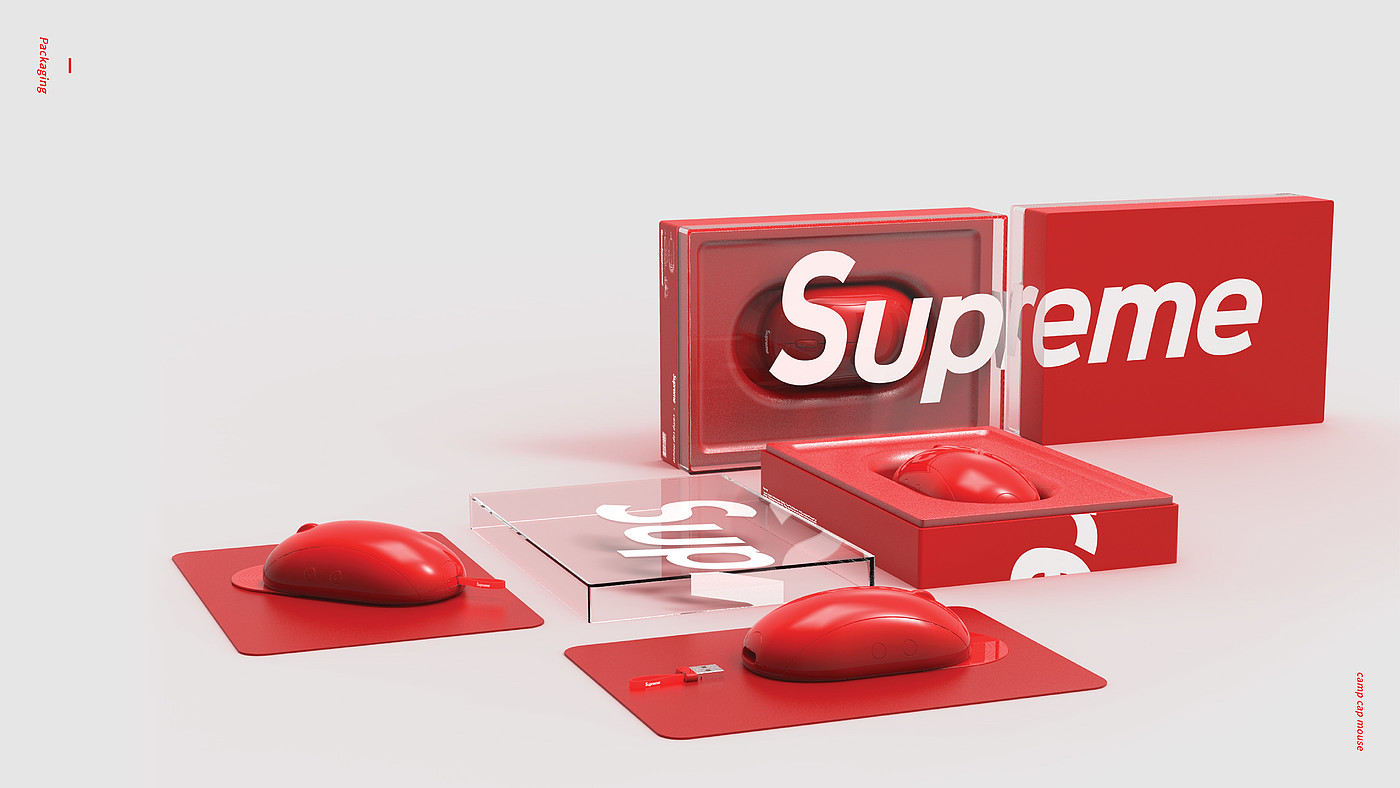 Hat，red，supreme，originality，mouse，