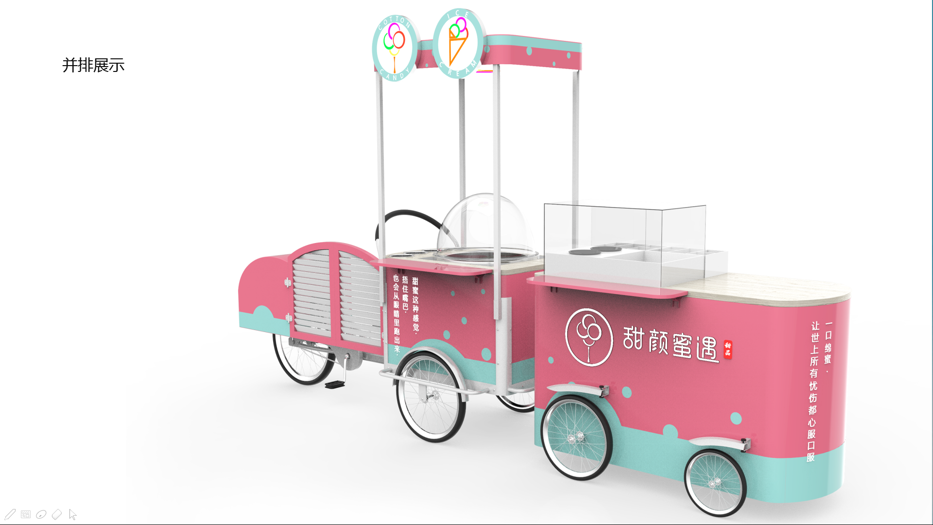 Design of marshmallow selling car，