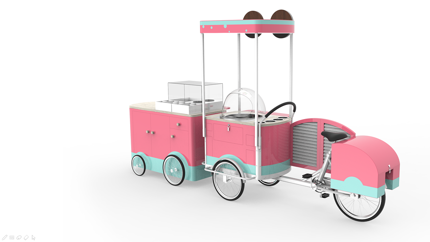 Design of marshmallow selling car，