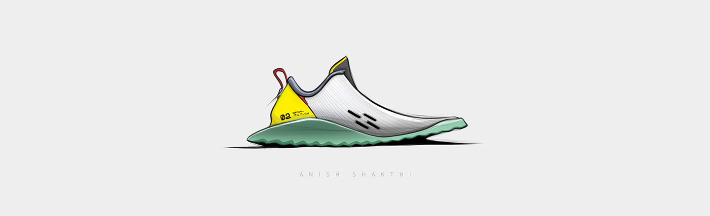 Hand drawn，draft，shoes，Anish Shakthi，