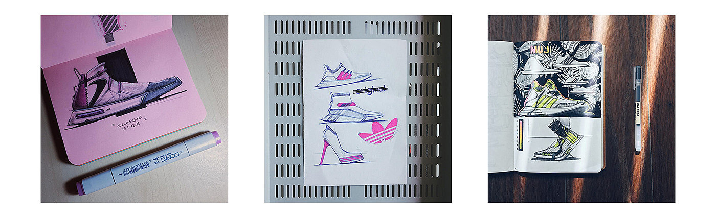 Hand drawn，draft，shoes，Anish Shakthi，
