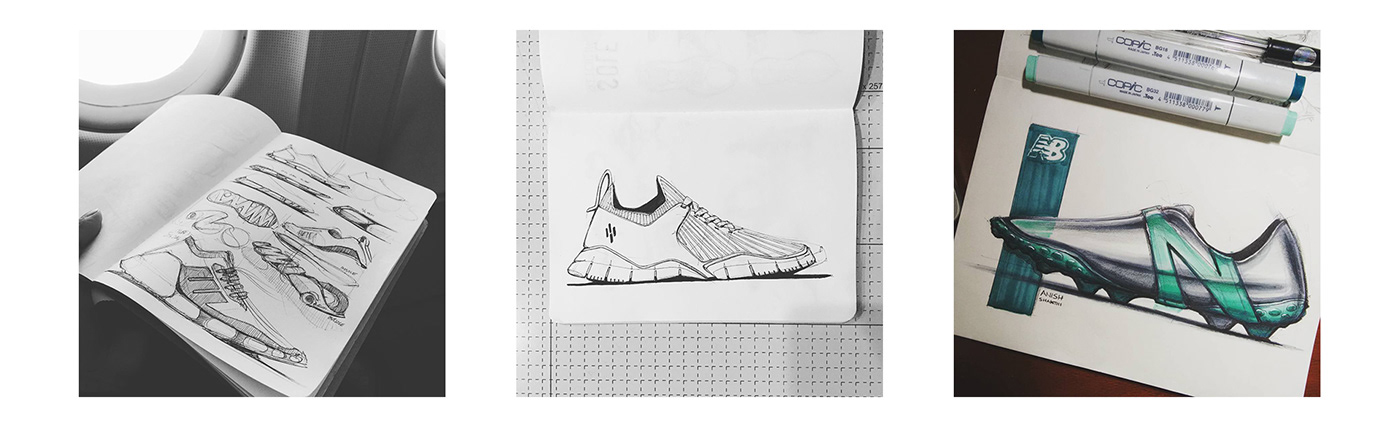 Hand drawn，draft，shoes，Anish Shakthi，