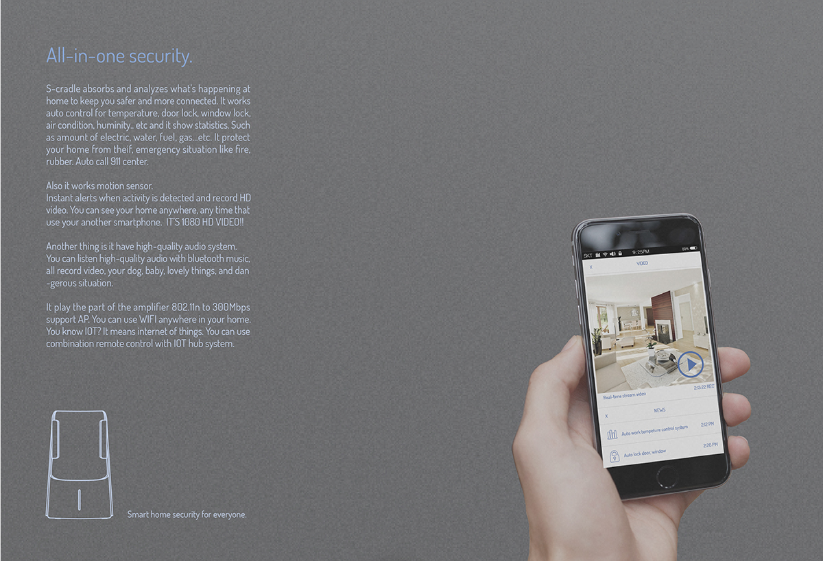 product design，Digital，Intelligent Home Furnishing system，S CRADLE，
