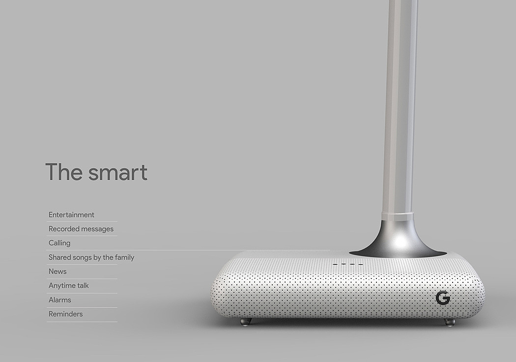 Products for the elderly，intelligence，Desk lamp，mobile phone，alarm clock，industrial design，product design，google，