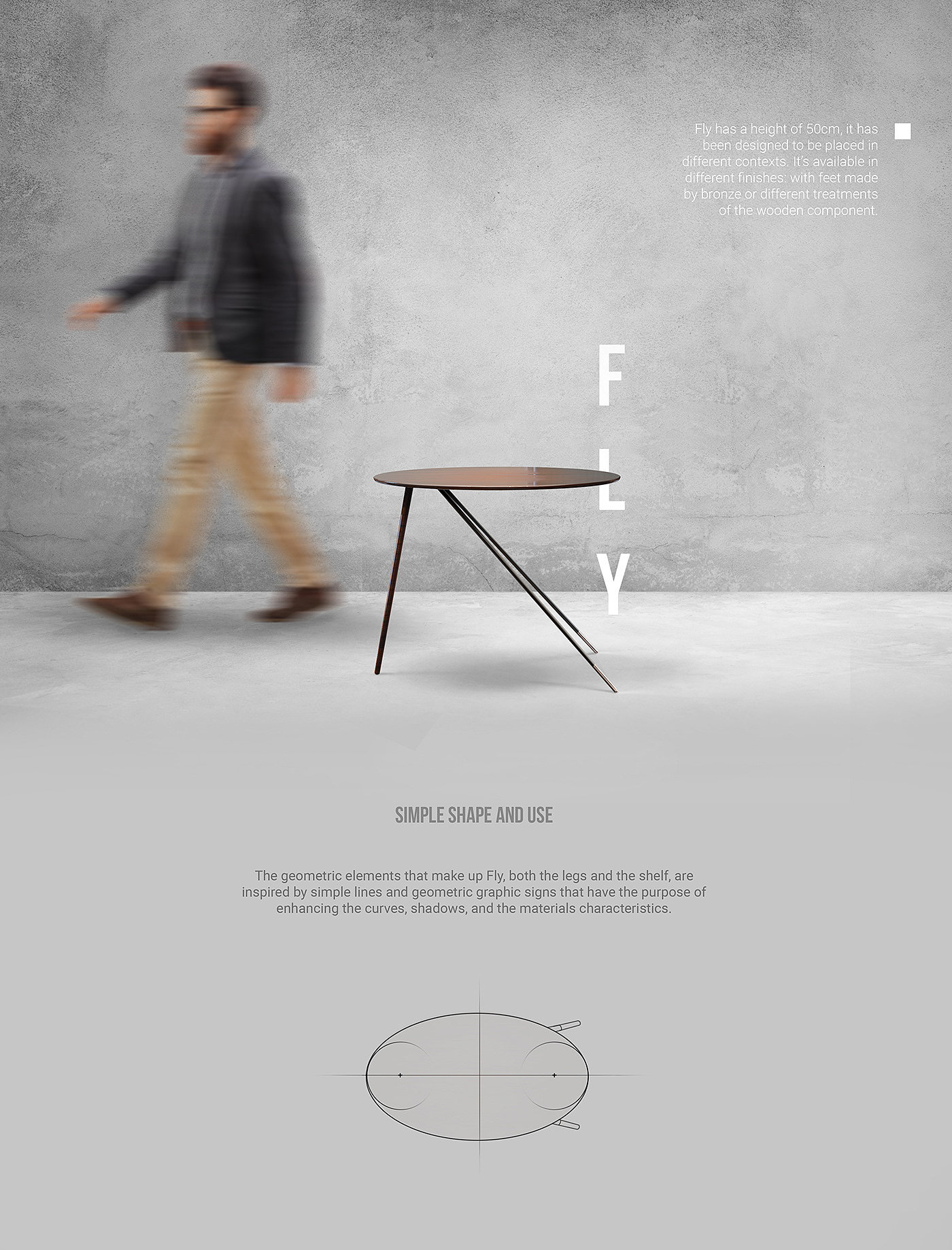 FLY - Porada，FLY，wooden ，Side table，Home Furnishing，