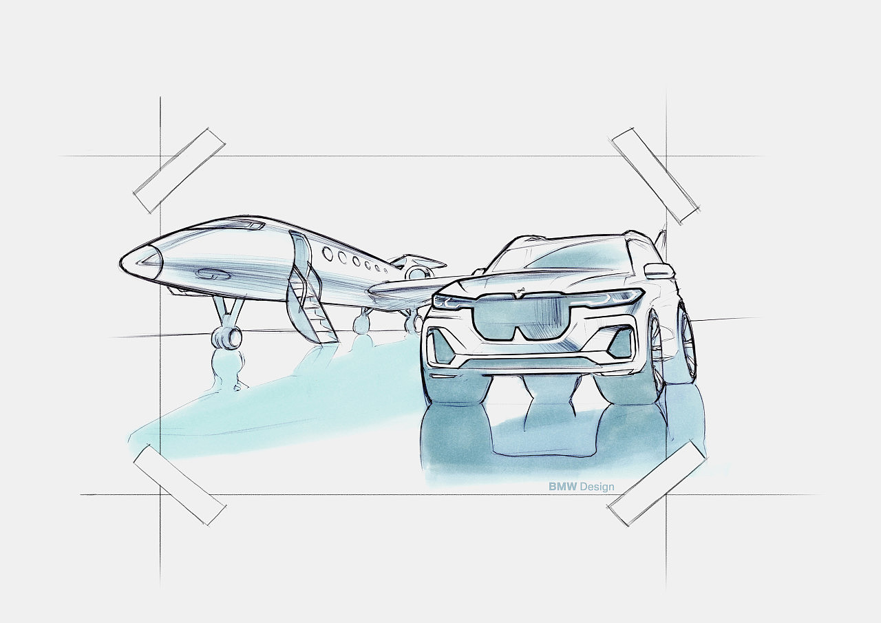 sketch，Automobile design，bmw，