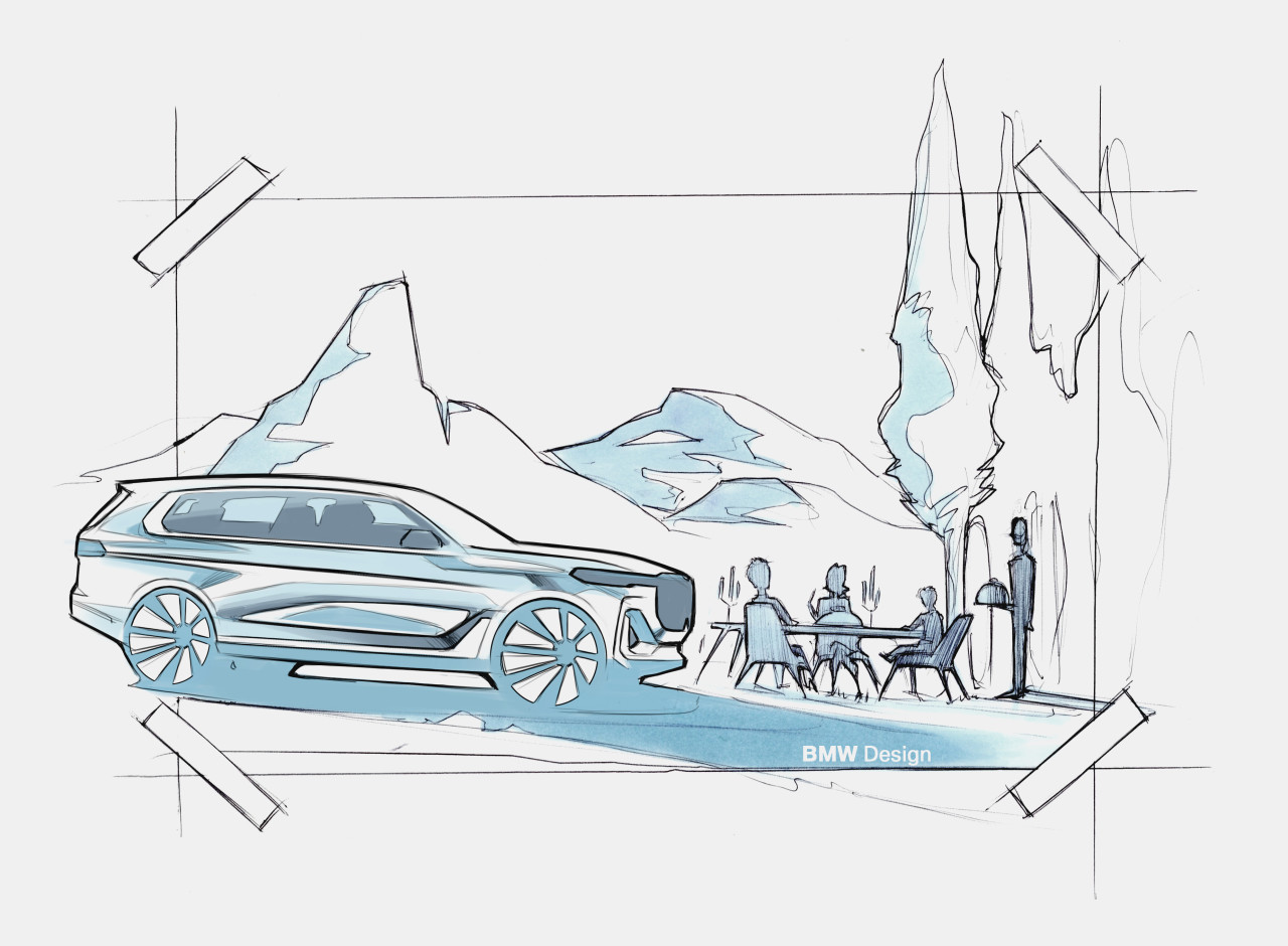 sketch，Automobile design，bmw，