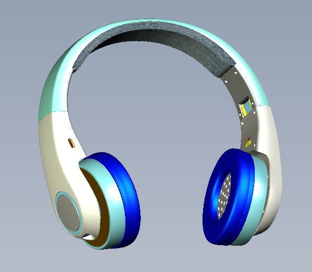 Earphone industrial design appearance design structure design，